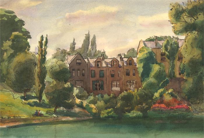 Jan Stanley Hiller (b.1918) - Mid 20th Century Watercolour, Beside The Lake