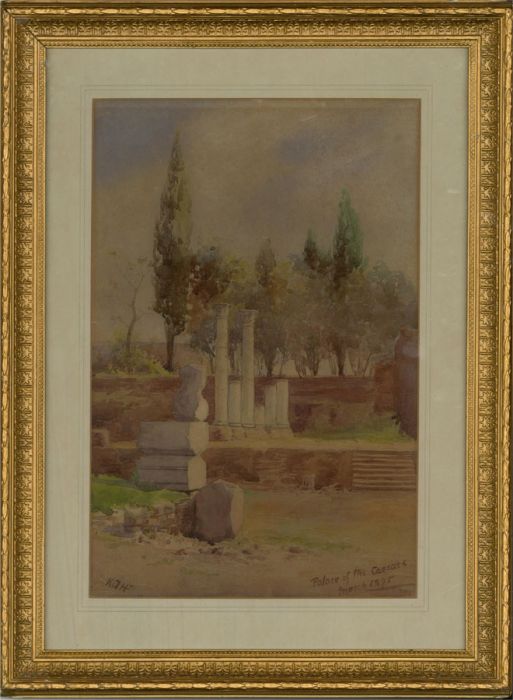 K.A.H. - 1895 Watercolour, Palace of the Caesars