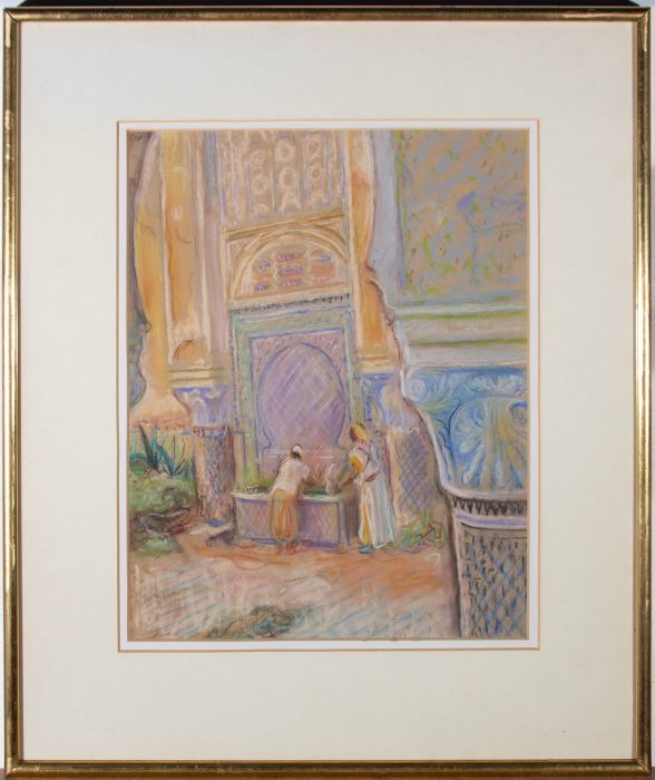 Alexander Graham Munro RSW (1903-1985) - Mid 20th Century Pastel, Interior Scene