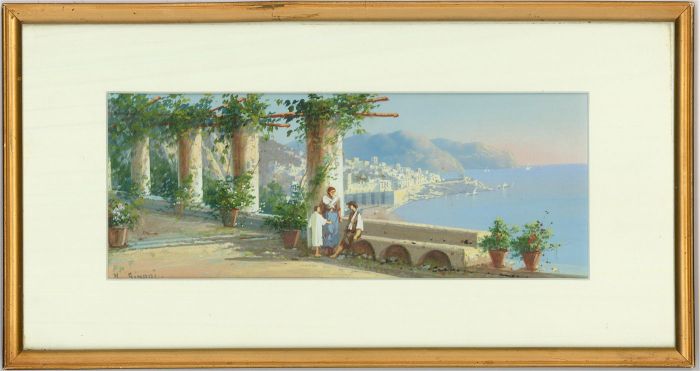 Maria Gianni (1873-1956) - Signed Early 20th Century Watercolour, Bay of Naples