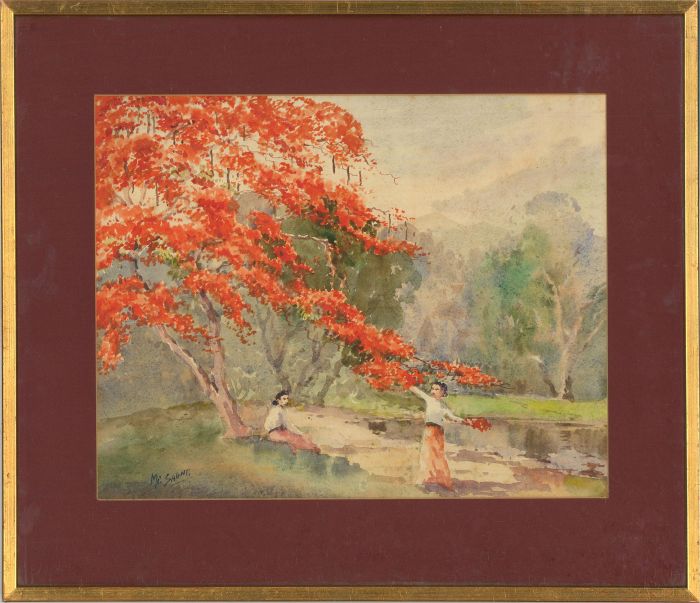 Mi. Sahni - Signed Mid 20th Century Watercolour, The Blossom Tree