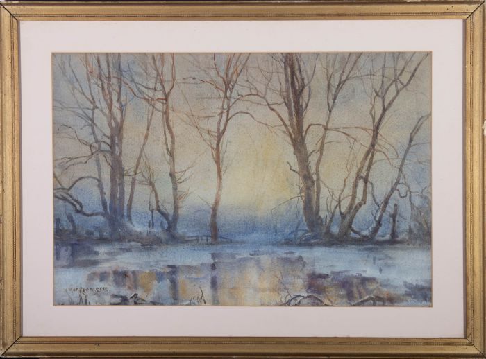 H. Montgomerie - Early 20th Century Watercolour, The Frozen Creek