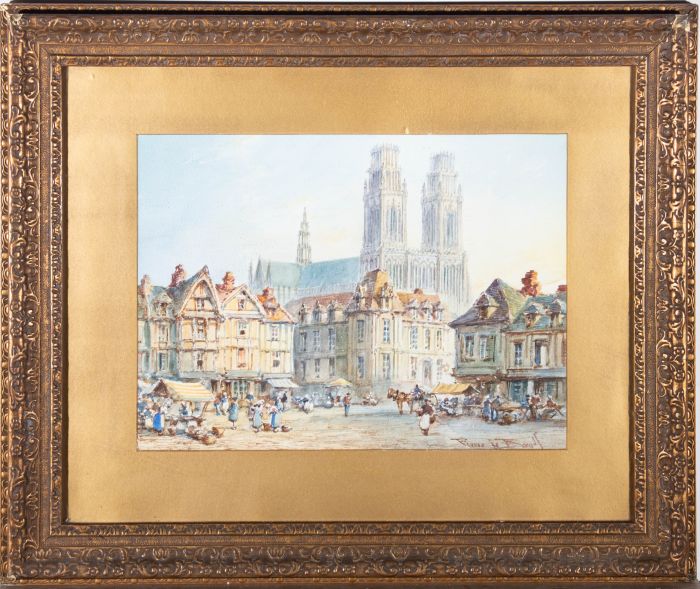 Pierre Le Boeuff (fl.1899-1920) - Early 20C Watercolour, Orleans, France