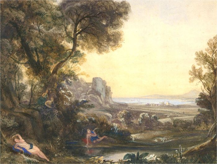 Late 19th Century Watercolour - The Woodland Lake
