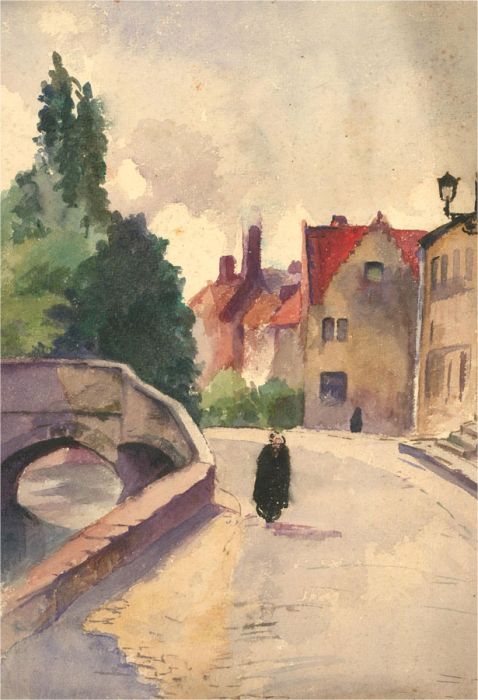 Early 20th Century Watercolour - Early Morning Walk