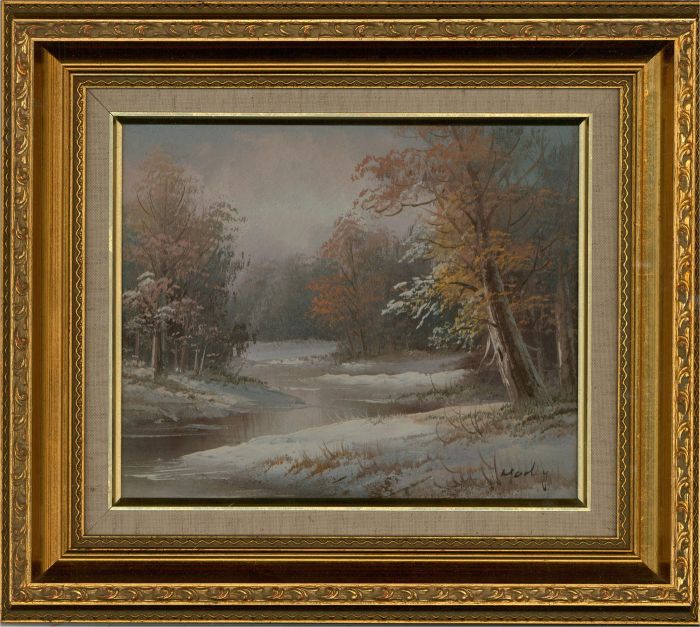 Morley - Signed Mid 20th Century Oil, Winter Landscape