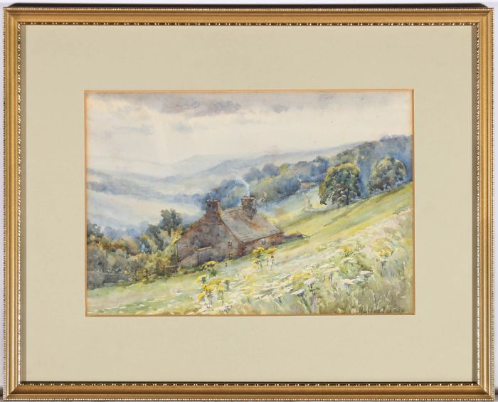 J. C. Halford - A Pair of 1910 Watercolours, Cottage Views