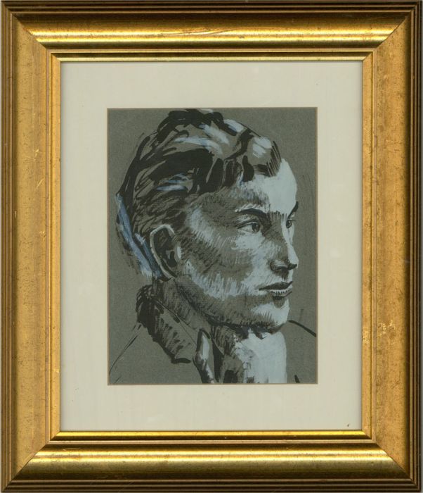 Mid 20th Century Watercolour - Portrait of a Man