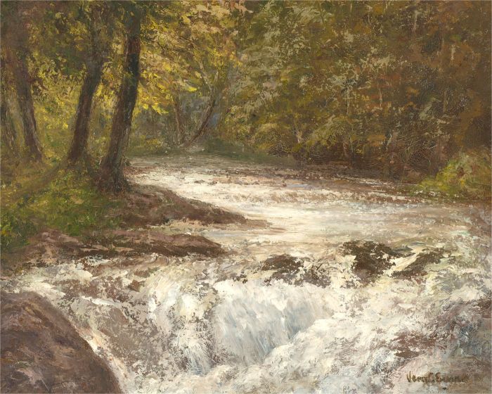 Vera C. Evans - Signed Mid 20th Century Oil, The Woodland River