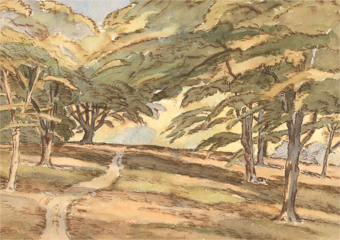 E. Kirby - Signed and dated 1959 Watercolour, End of a Hot Summer