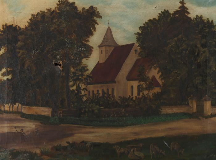 I. Cowling  - For Restoration  Early 20th Century Oil, The Church Yard