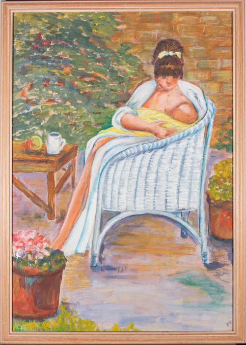 Janice Jayson - 1986 Gouache, A Tender Moment