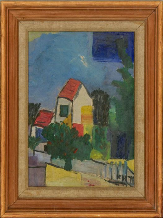 E. H - 1971 Oil, Naive Town
