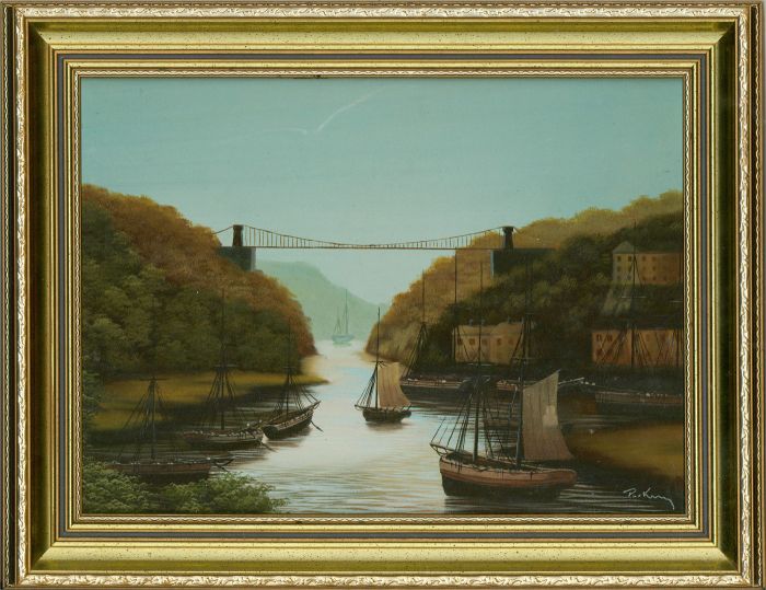 R. King - 20th Century Oil, View of the Suspension Bridge, Bristol