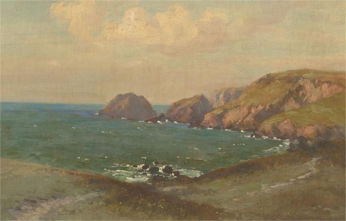 Signed Mid 20th Century Oil - The Coastal View