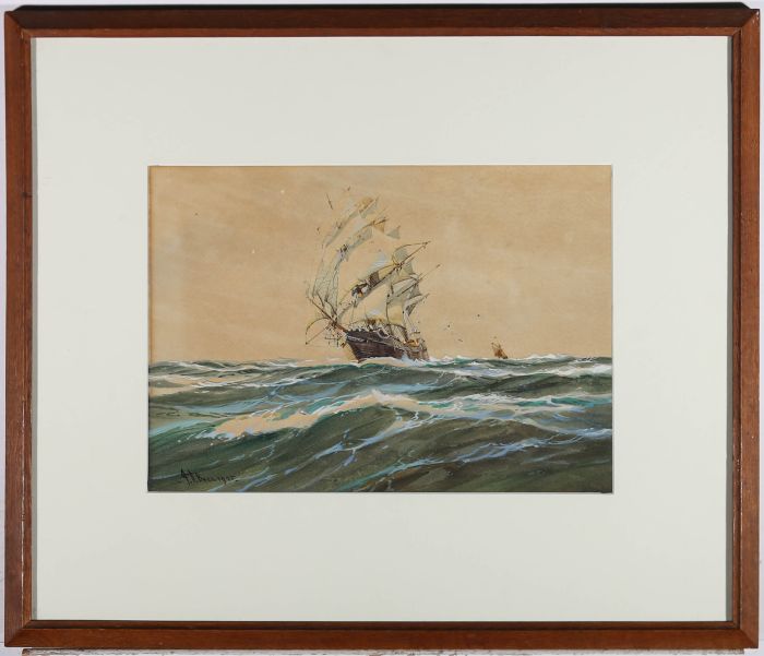 Arthur D Bell 'Wilfred Knox' (1884-1966) - Watercolour, The Ship