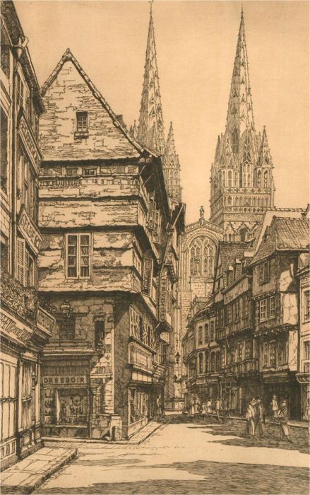 Wilfrid Lawson Vinson (fl.1925-1955) - Early 20th Century Etching, Rue Kereon