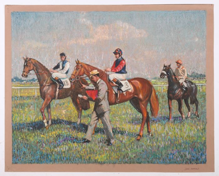 John Hatfield (b.1933) - Signed Mid 20th Century Pastel, The Start of the Race