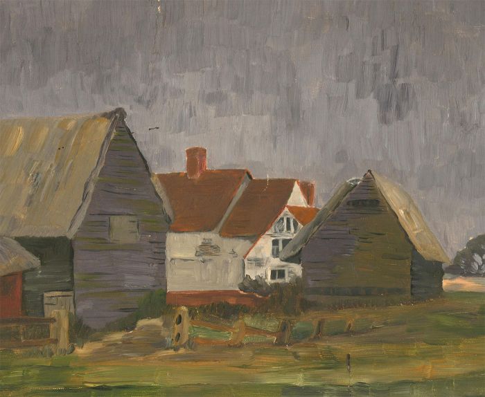 Mid 20th Century Oil - Farm Buildings