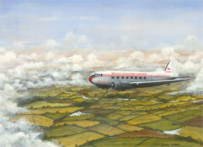 Digby Harris - Signed Mid 20th Century Oil, Above the Clouds