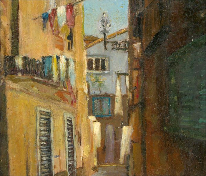 James Carlisle (1937-2019) - Contemporary Oil, Spanish Street Scene