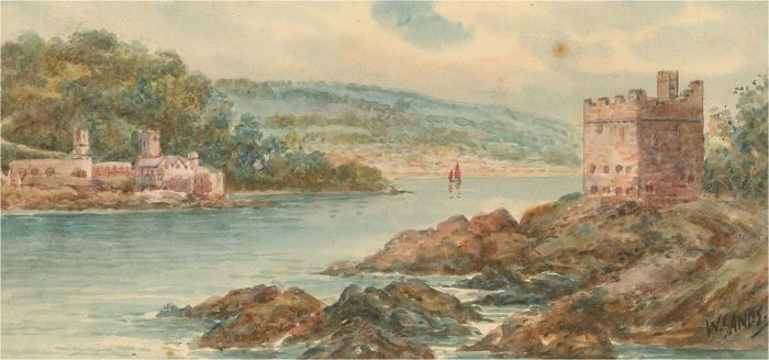 W. Sandy - 20th Century Watercolour, River Dart