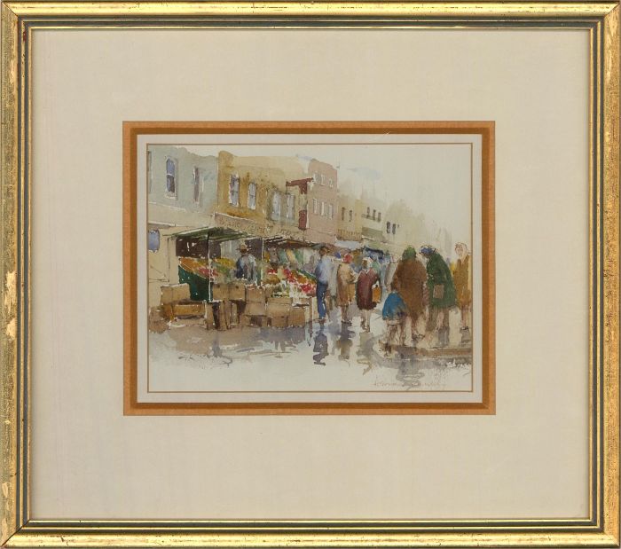 Ashton Cannell (1927-1994) - Signed Mid 20th Century Watercolour, The Market