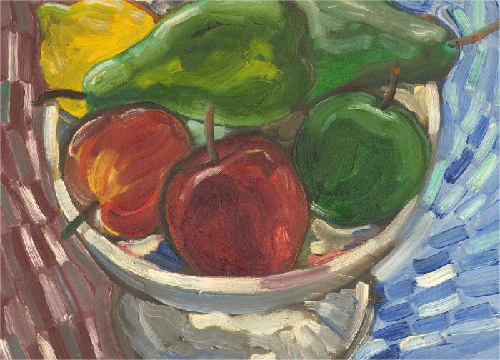 Mid 20th Century Oil - A Bowl of Fruit