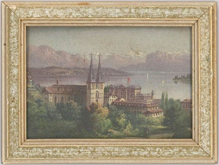 A Pair of Early 20th Century Oil, Views of Lake Lucerne