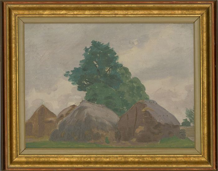 Early 20th Century Oil - Haystacks