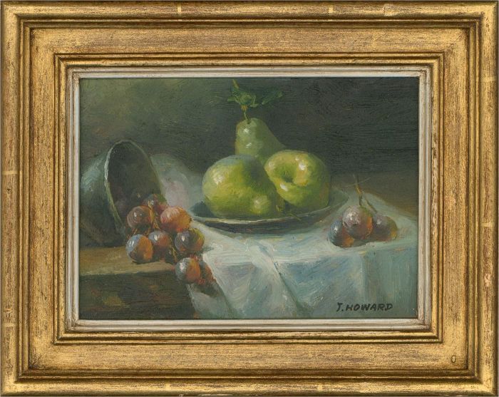 J. Howard - Signed Early 20th Century Oil, Still Life of Fruit