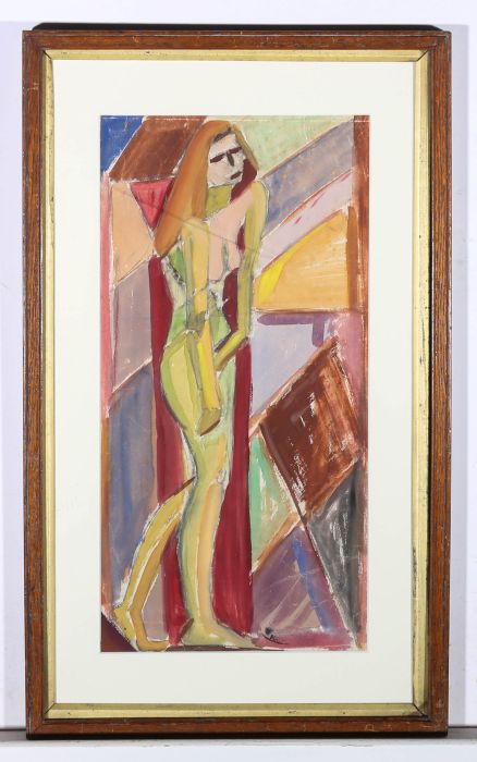 Baron Avro Manhattan (1914-1990) - Mid 20th Century Gouache, Standing Nude