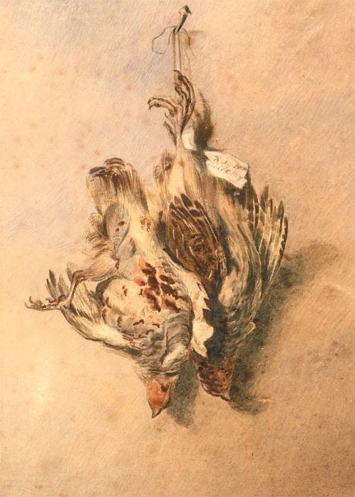 Late 19th Century Watercolour - Ready For Plucking