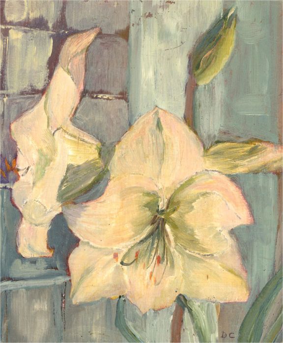 D.C. - Monogrammed Mid 20th Century Oil, Floral Still Life