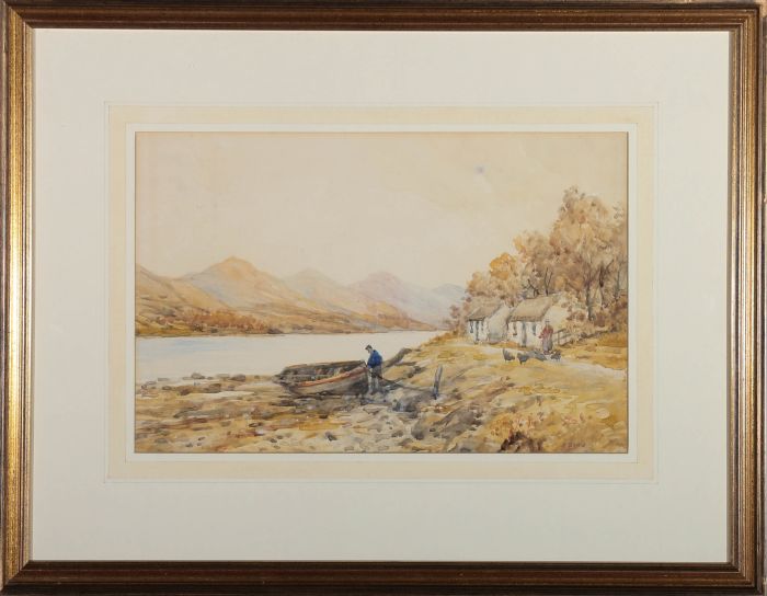 Hugh Brandon Davis - Early 20C Watercolour, Loch Duich and the Hills of Kintail