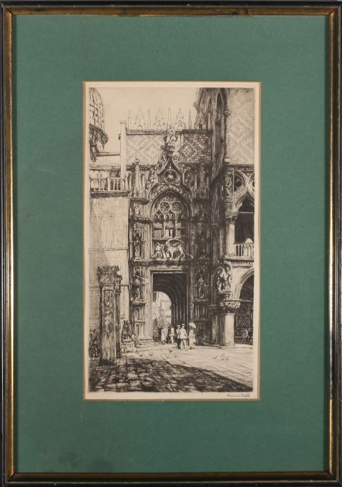Francis Dodd R. A. (1874-1949) - Early 20th Century Etching, Carta Gate, Venice