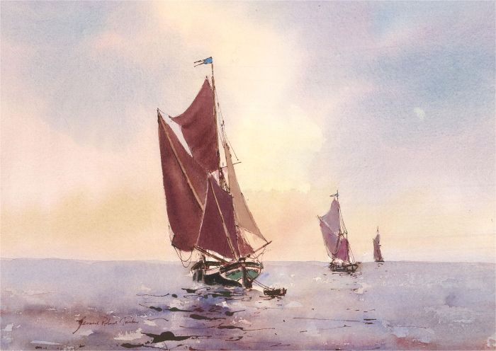 Gerald Robert Tucker (1932-2016) - Signed Mid 20th Century Watercolour, At Sea