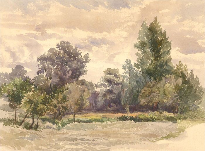 Early 20th Century Watercolour - Amongst the Trees