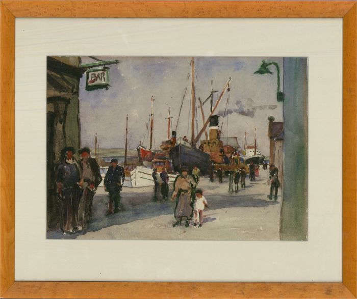 English School Mid 20th Century Watercolour - Kirkwall Pier