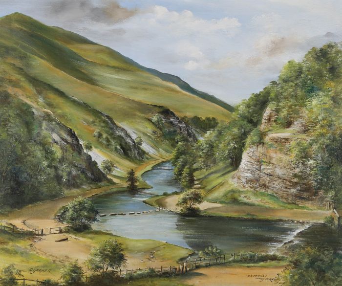 P. Garner  - 20th Century Oil, Dovedale, Derbyshire