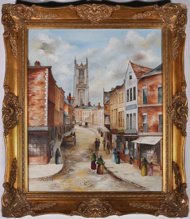 P. Garner after Louise Raynor - 20th Century Oil, Irongate, Derby