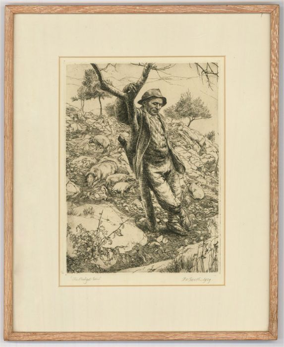 H. A. Freeth (1912-1986) - Signed and dated 1939 Etching, The Prodigal Son