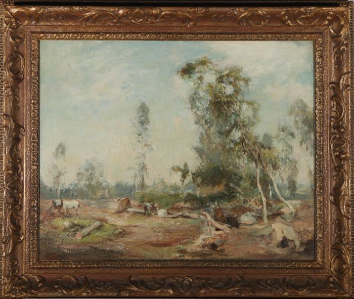 James Lawton Wingate (1846-1924) - Early 20th Century Oil, The Woodcutters