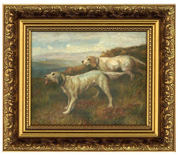Early 20th Century Oil - Catching The Scent