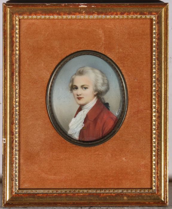 Framed Mid 20th Century Watercolour Miniature - Mozart