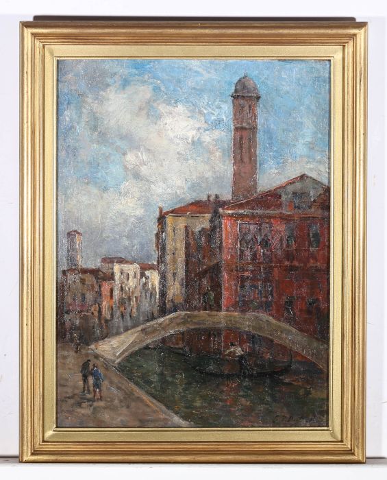 Georges Pierre Dieterle (1844-1937) - Late 19th Century Oil, A Bridge in Venice