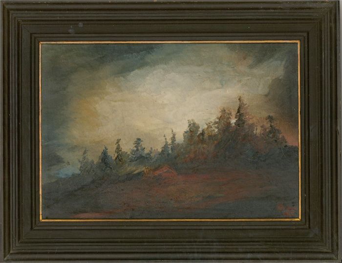 Krystyna Pawlowska-Bernacka - Mid 20th Century Oil, Path of Trees I