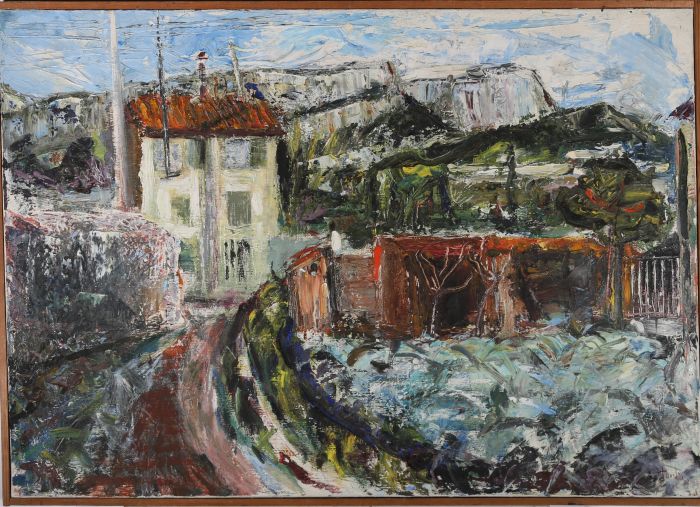 Fouslin - French School 1956 Oil, La Maison Favre