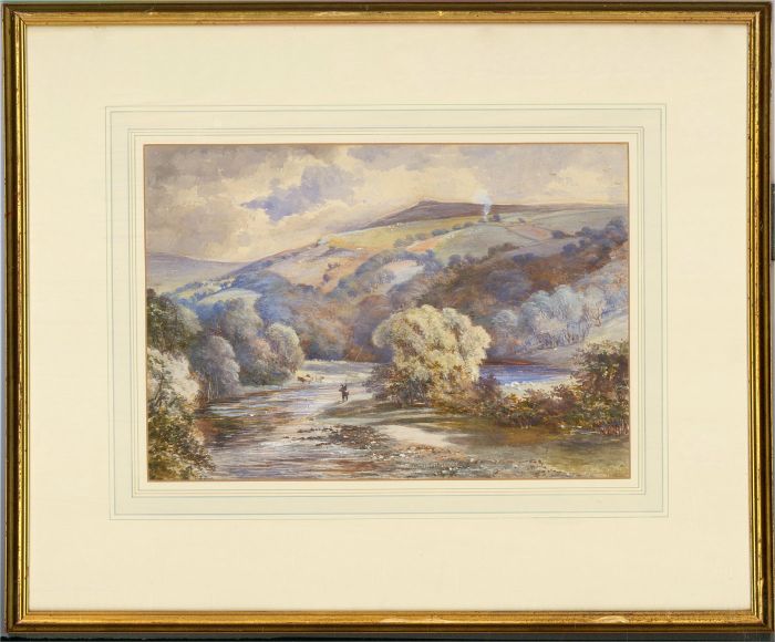 Early 20th Century Watercolour - Fly Fishing