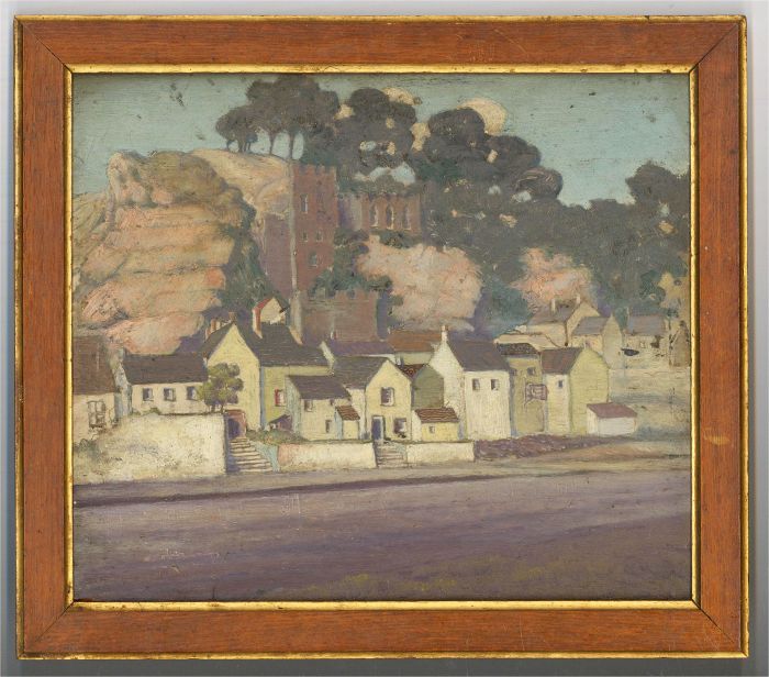 Circle of Adrian Allinson (1890-1959) - Early 20th Century Oil, Canal Cottages